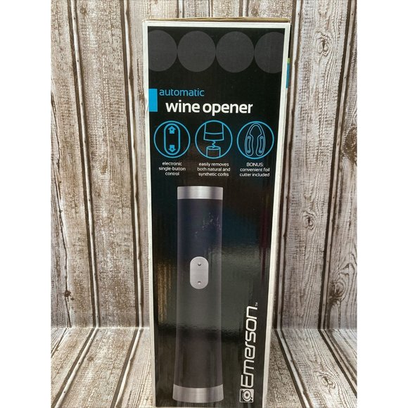 Emerson Automatic Wine Bottle Opener Electric With Bonus Foil Cutter New in Box - Picture 2 of 3